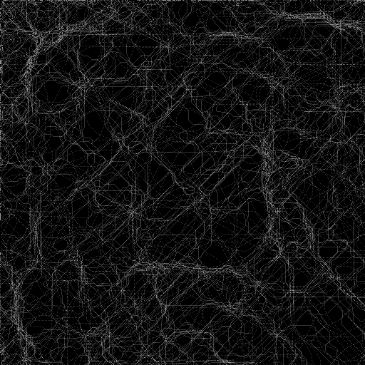 Slime Mold simulation 生成的轨迹图案